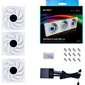 Lian Li Uni Fan TL120 LCD 3-pack White